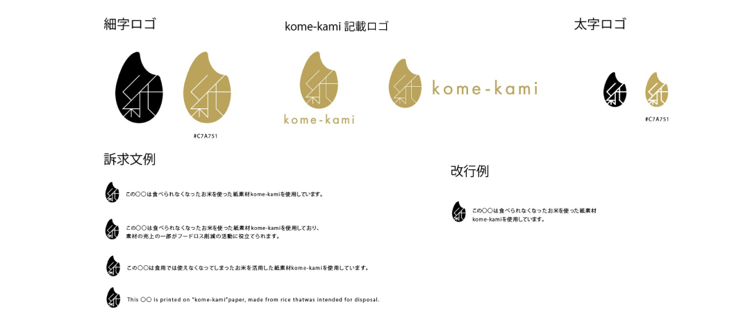 kome-kami訴求表示・ご利用上の注意